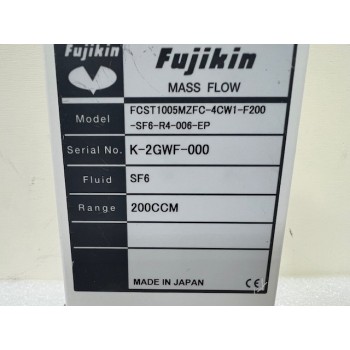 Fujikin FCST1005MZFC-4CW1-F200-SF6-R4-006-EP T1000M SF6 200CCM MFC